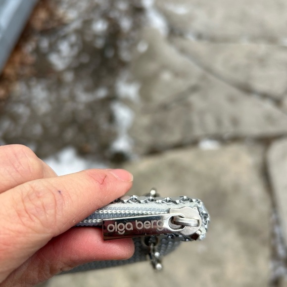 Olga Berg metallic clutch, 9”x4.5” - Picture 6 of 9